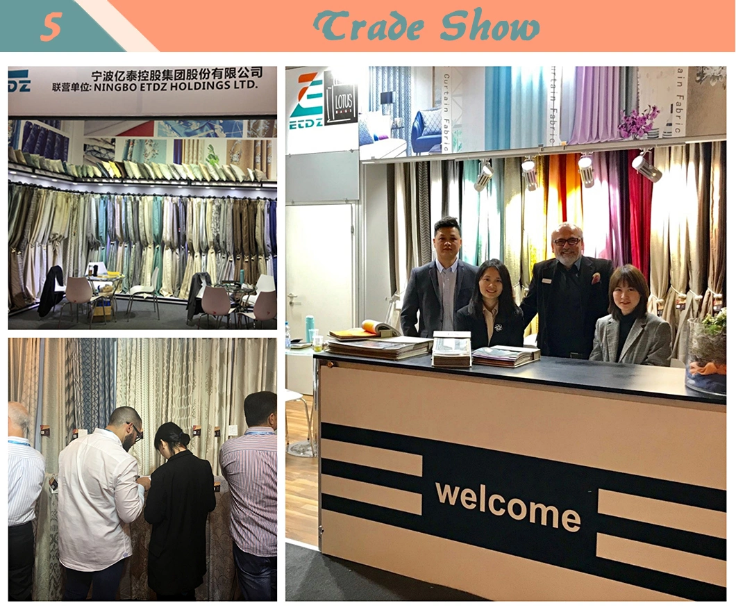 Canton Fair Home Textile Ready Made Window Curtain Linen Like Polyester Curtain Fabric