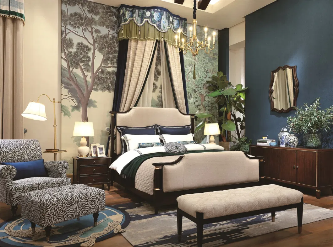 Luxury European Style Polyester Cotton Decorative Custom Hotel Blackout Curtain