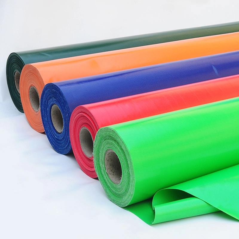 650GSM 100% Polyester PVC Tarp Vinyl Coated Tarpaulin Fabric Roll