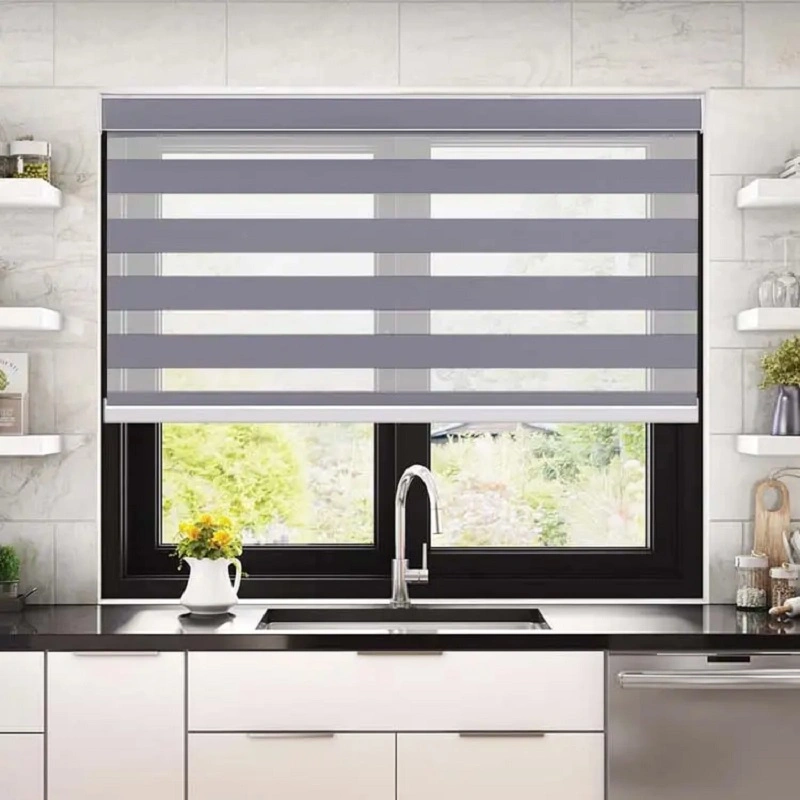 Roller Zebra Blinds Motorized Electric Screen Fabric