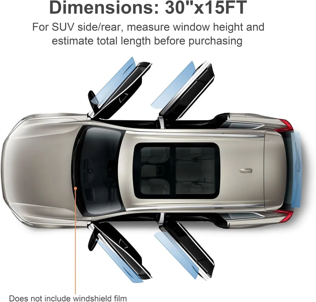 Nano Carbon Ceramic Window Peliculas PARA Ventanas De Autos Dark Outside Clear Inside Car Window Tint