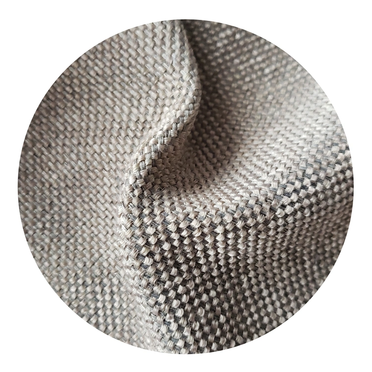 Half Dull 100% Polyester Imitated Linen Sofa Fabric