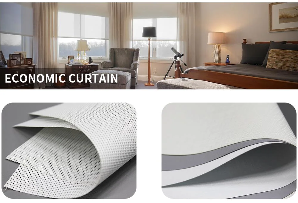 510GSM Black out Curtain Material PVC Roller Curtain