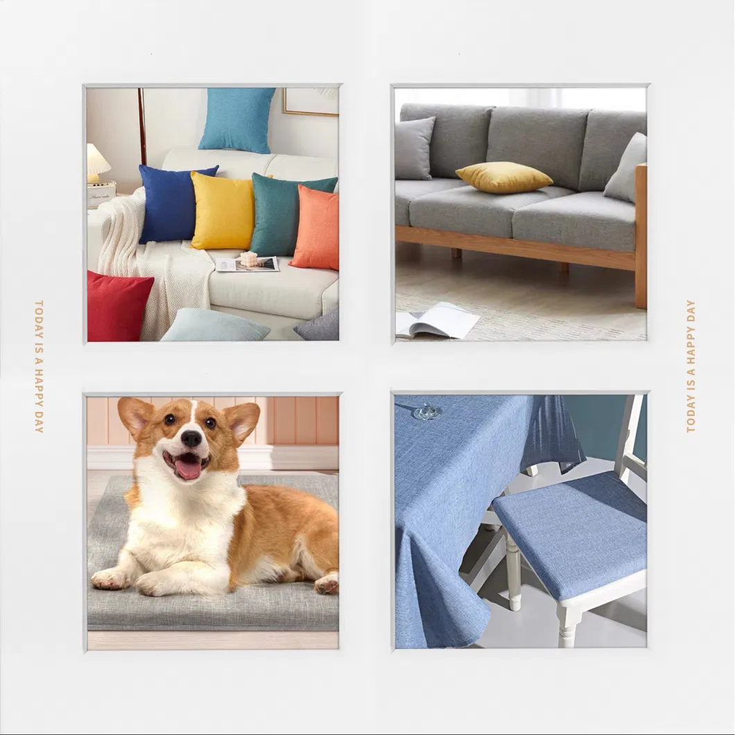 (Ready goods COLORS AVAILABLE IN STOCK) China Wholesale Upholstery Slub Faux Linen Fabric /Polyester Hemp Fabric for Sofa/Cushion/Pet Mat/Curtain/Home Textile