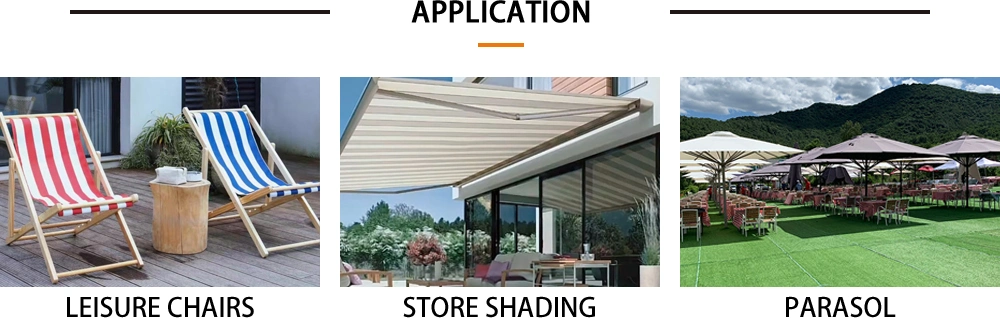 Hot Sale Dyed Sunshade Stripe Oxford Thickened Solution Acrylic Outdoor Awning Canopy Tent Waterproof Polyester Fabric