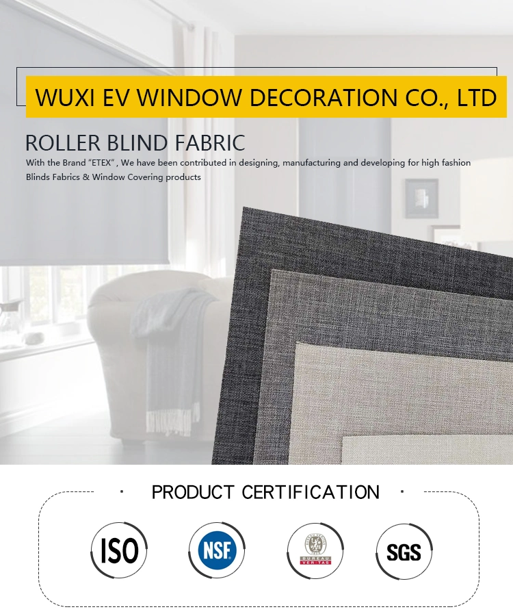 Roller Blinds 100% Polyester Roller Shade Blinds Fabrics