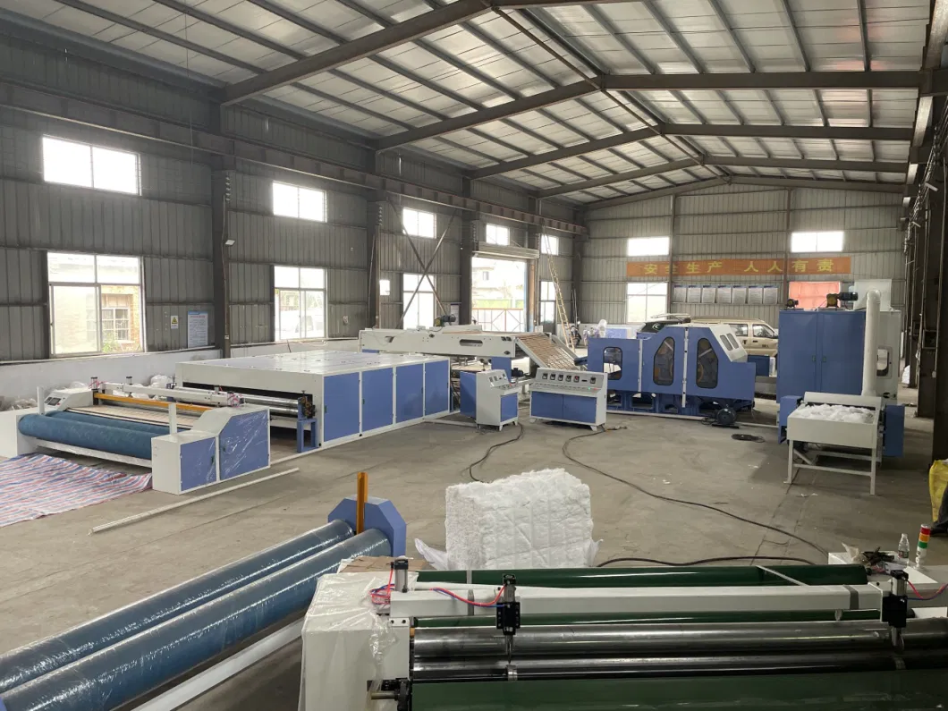 Polyester Quilt Padding Production Line Swab Flocking Machine Light Weight PP Spun-Bonded Non Woven Fabric Roll