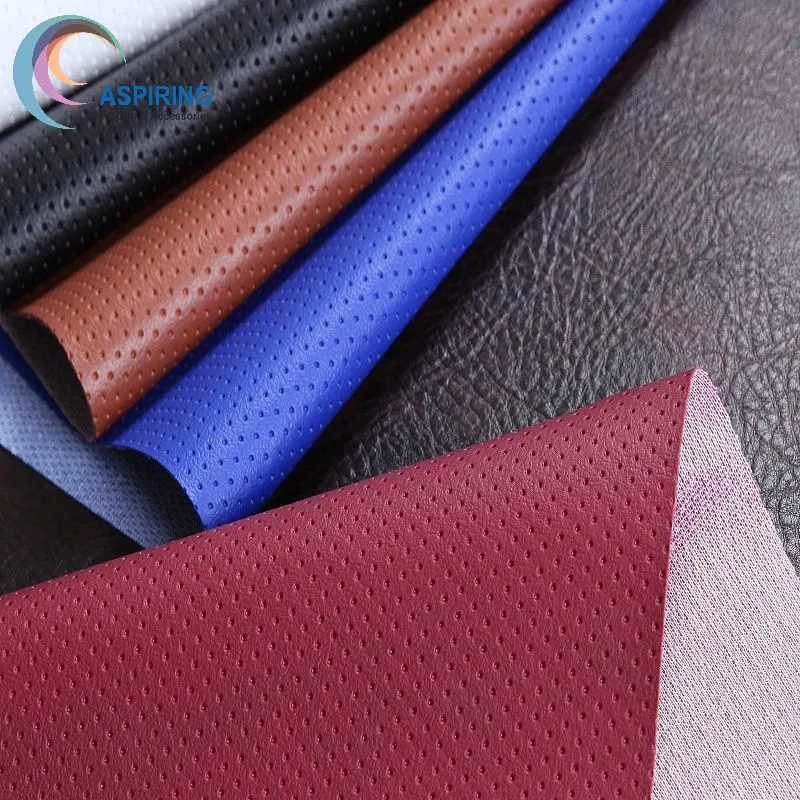 1.2mm Cross PVC Artificial Leather Fabric for Furniture