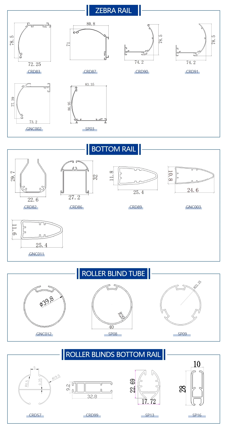 Mexico Curtain Track Profile Tubos De Aluminio PARA Percianas