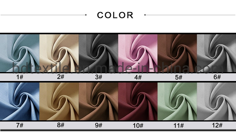 100% Polyester Solid Plain Blackout Curtains Fabric