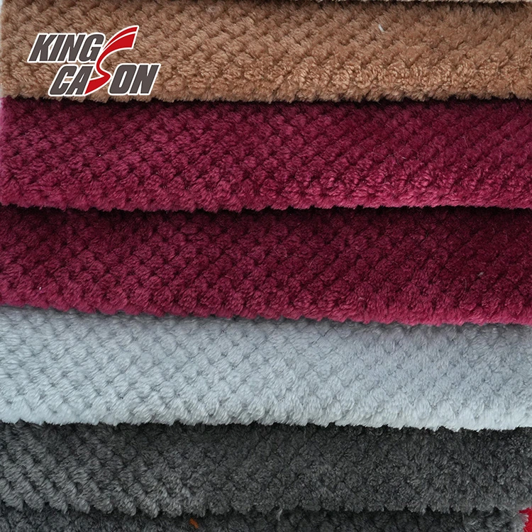 Kingcason Brush Polyester Knitting Knitted Knit Flannel Coral Polar Fleece Blanket Bed Sheet Pajamas Sofa Curtain Home Textile Upholstery Garment Fabric