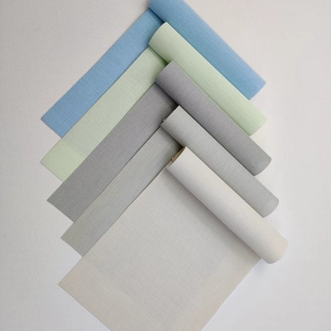 PVC+Fiberglass 100% Polyester Sunscreen Blinds Fabrics