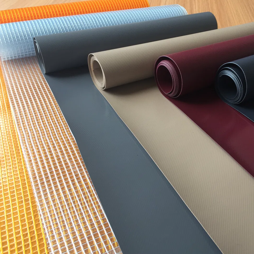 100% Waterproof Antil-UV Polyester PVC Tarp Coated Tarpaulin Fabric Roll