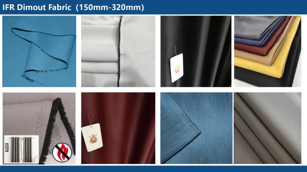 100% Polyester Inherently Flame Retardant Linen-Like Blackout Curtain Fabric