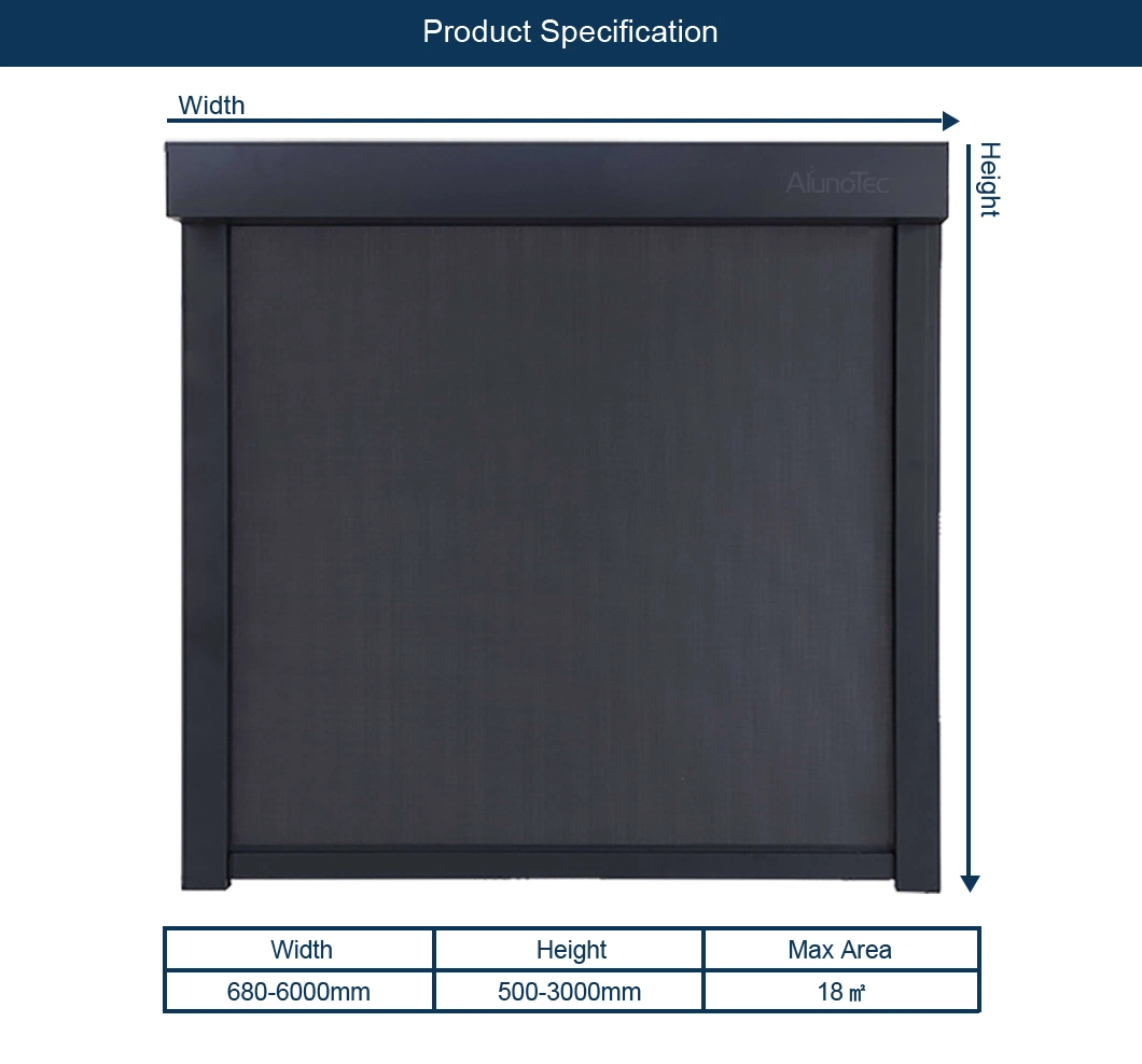 Polyester Fiber Window Motor Controller Aluminum Metal Wind Resistant Device Remote Control Electric Rolling Blind