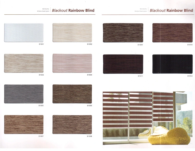 Hot Selling Rainbow Zebra Roller Blinds for Window Sun Shading