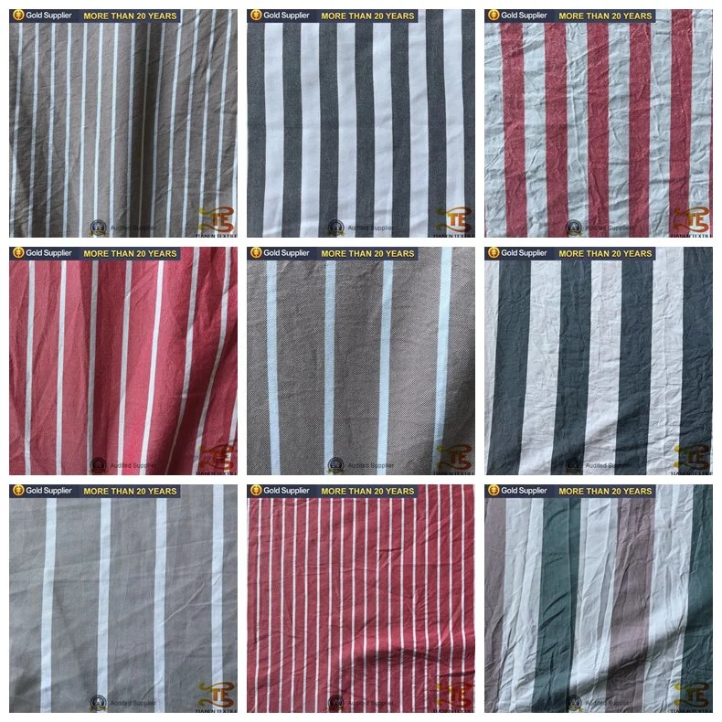 Home Textile 100% Polyester Check/Ripstop Cotton Handfeel Fabric Stripe Yarn Dyed Bedding Cloth Upholstery Fabric for Bed Sheet