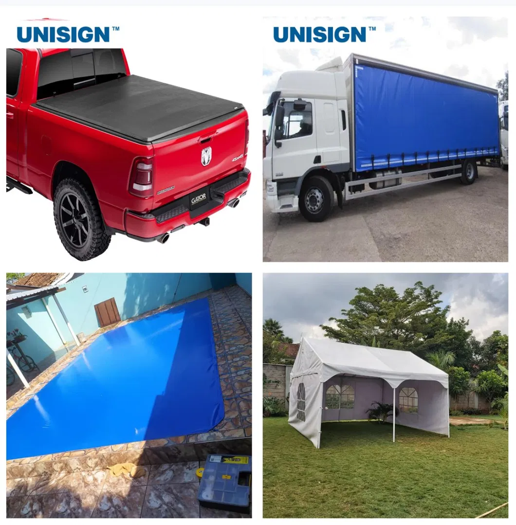 UV Resistant Black PVC Coated Tarpaulin in Rolls for Truck Cover