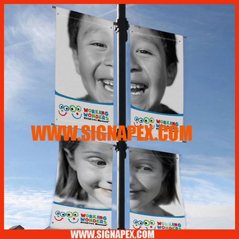 440GSM Glossy Polyester Fabric Blackout Flex Banner (Black Back) Outdoor Poster Materials