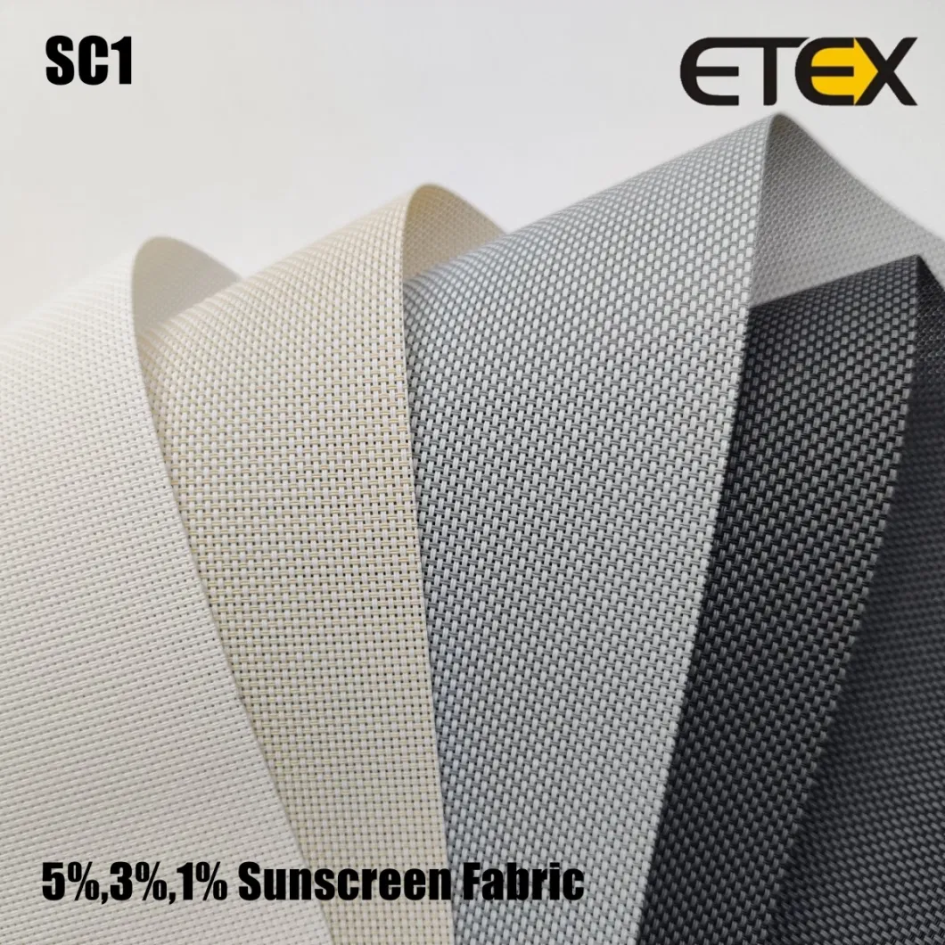 Wholesale 30% Polyester 70% PVC Sunscreen Blind Fabric Average 5%