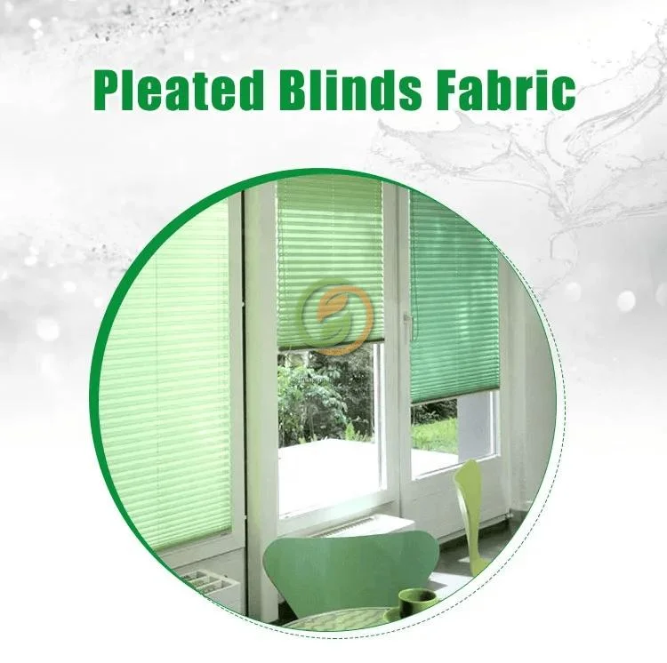 Factory Wholesale Adjustable up and Down Decorated Blackout Shades Polyester Fabric Cordless Pull Pleated Blinds