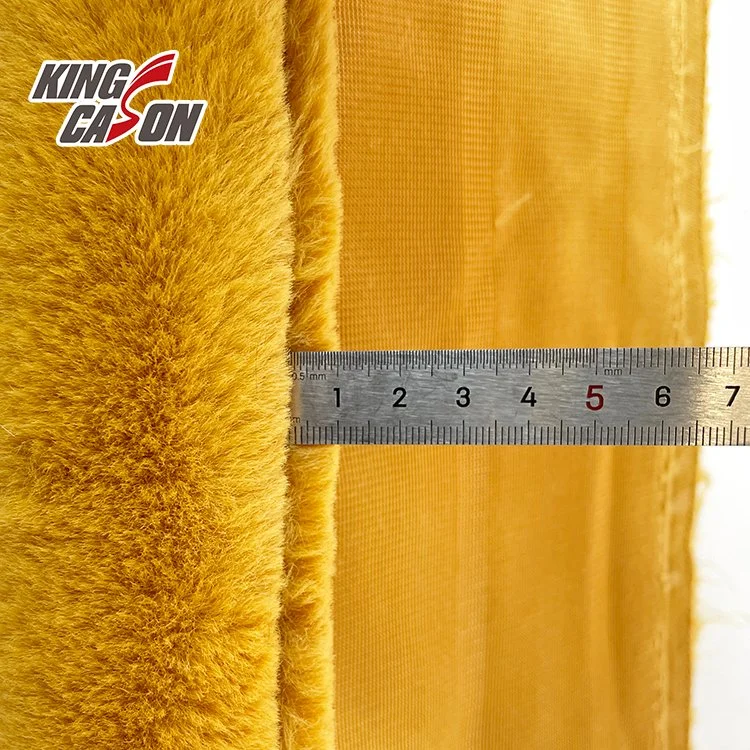 Kingcason Polyester 1cm Stripe Jacquard Faux Fur Fabric for Plush Toys