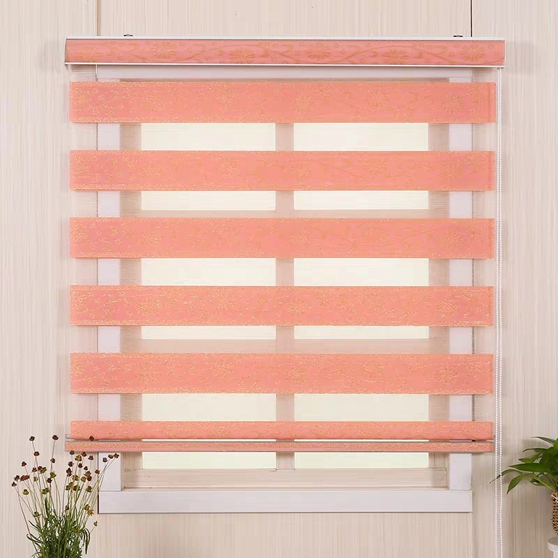Manual and Motorized Roller Zebra Blinds Fabric Available