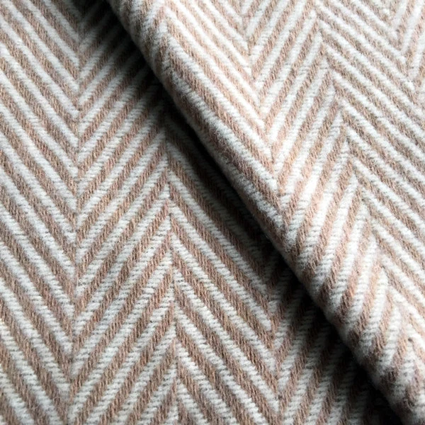 Woven Wool Polyester Tweed Herringbone Fabric for Car, Blue White Color Car Seat Fabric