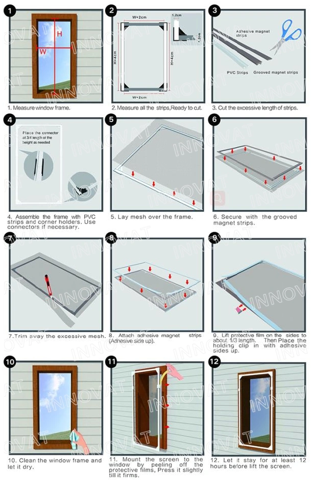 Dust Proof Invisible Insects Net Transparent Roller Mosquito Window Screen Net Roll-up Fly Screen for Window