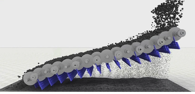 Crs1215+7 Double Deck Roller Screen for Coal Size Classification From Gongbei