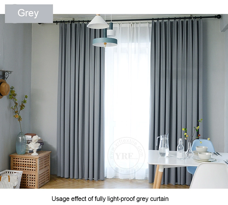 Cheap Promotional Linen Style Two Sides Curtain Blackout Window Blind for School