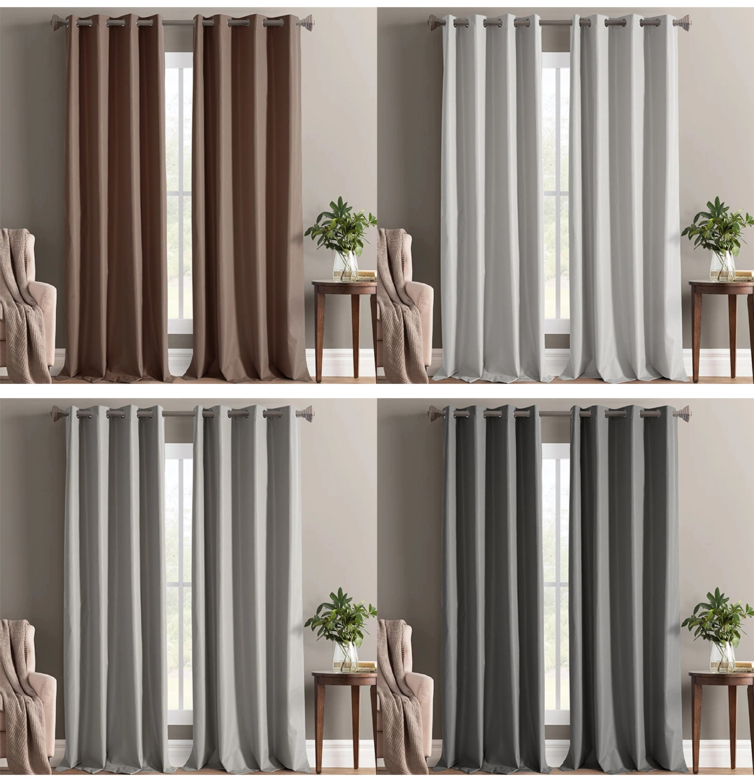 Factory Wholesale High Quality Polyester 100% Blackout Window Door Curtains for Living Room Bedroom