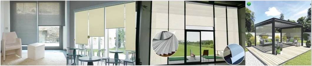 Znz Window Curtain PVC Outdoor Woven Fabric Sunproof Sun Roller Blinds