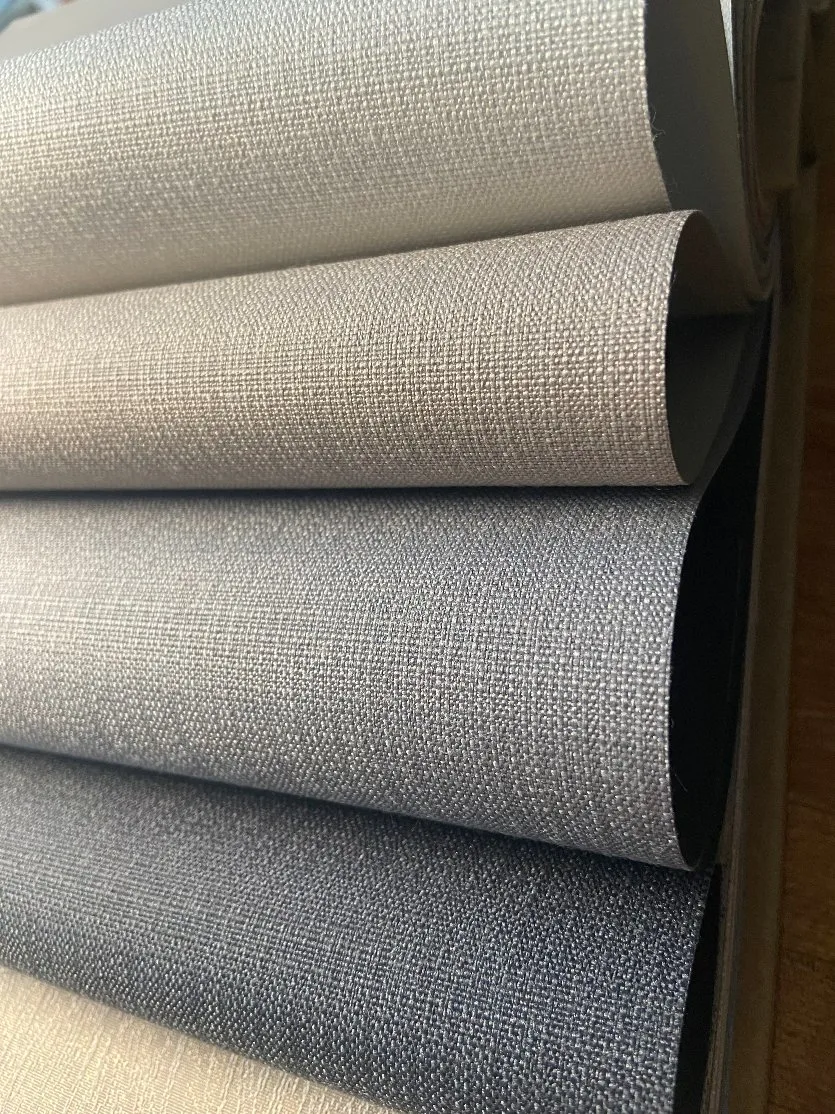 100% Polyester Blackout Roller Blinds for Interior Home Office, PVC Fabric