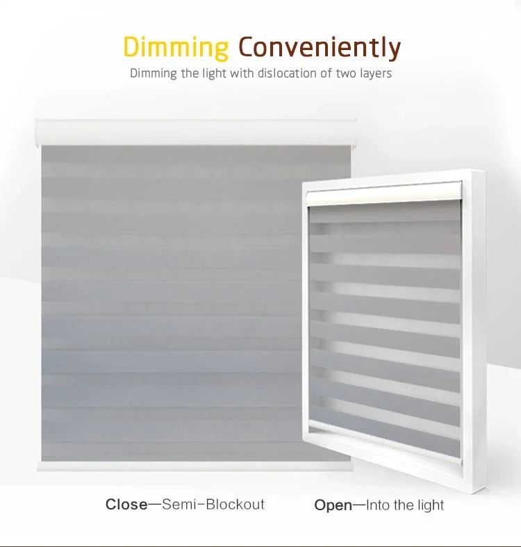 Waterproof and Fire Resistance PVC Polyester Sunscreen Zebra Roller Blinds Fabric