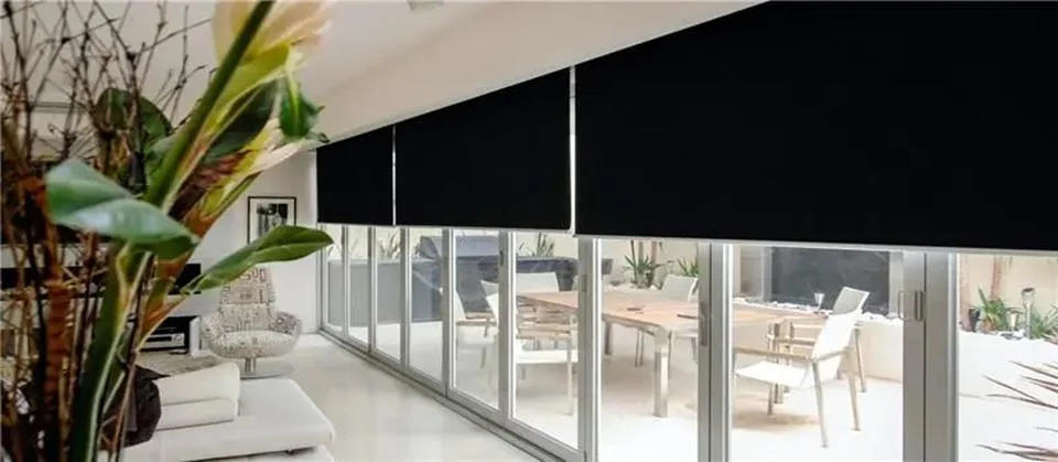 Office Commercial Public Place Waterproof and Heat Insulation Full Blackout Curtain Manual Operation Roller Blinds