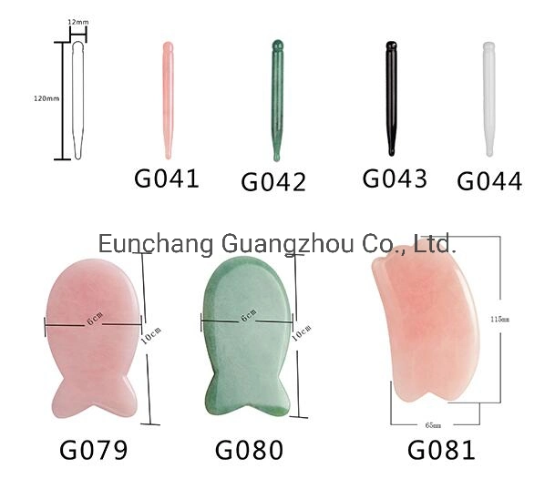 OEM High Quality Private Label Natural Facial Pink Rose Quartz / Resin Gua Sha Jade Roller