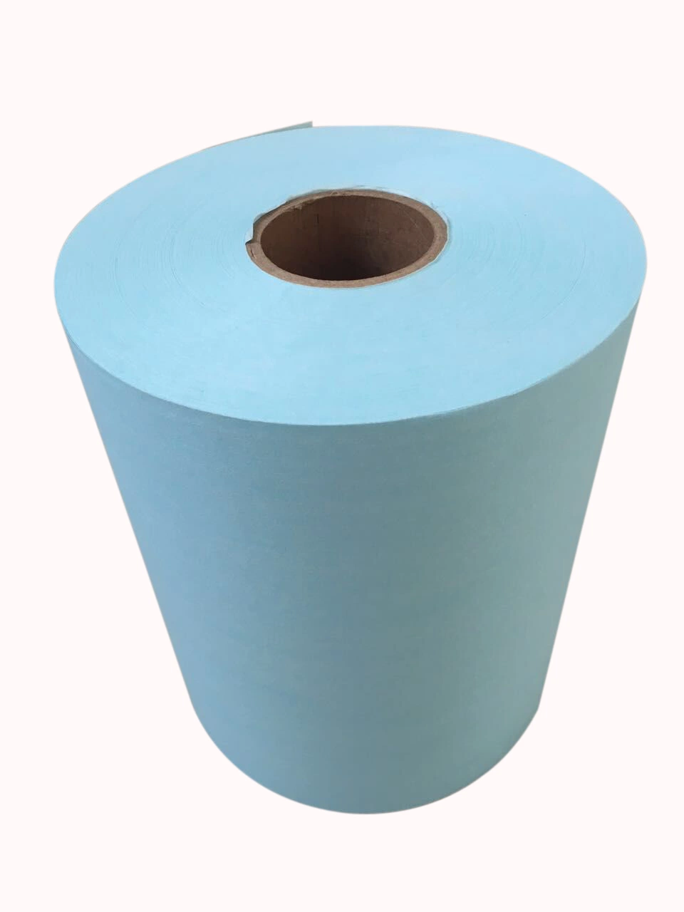 55% Woodpulp 45% Polyester Industrial Spunlace Nonwoven Fabric Rolls Blue Color