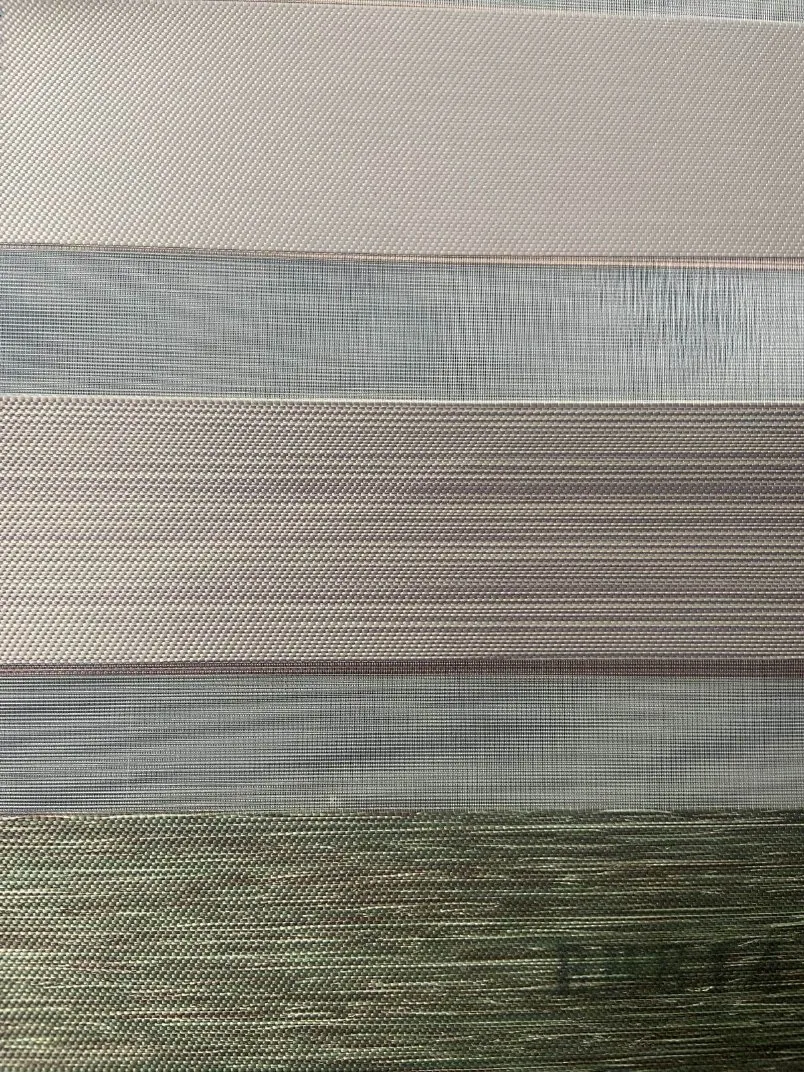 Hot Sale Three Color Zebra Roller Blinds Polyester Horizontal Sunshade Fabrics
