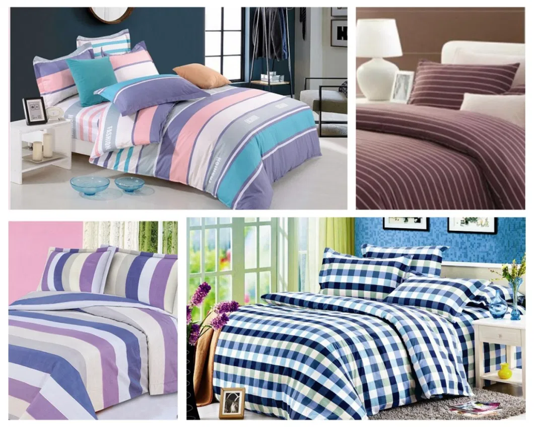 Home Textile 100% Polyester Check/Ripstop Cotton Handfeel Fabric Stripe Yarn Dyed Bedding Cloth Upholstery Fabric for Bed Sheet