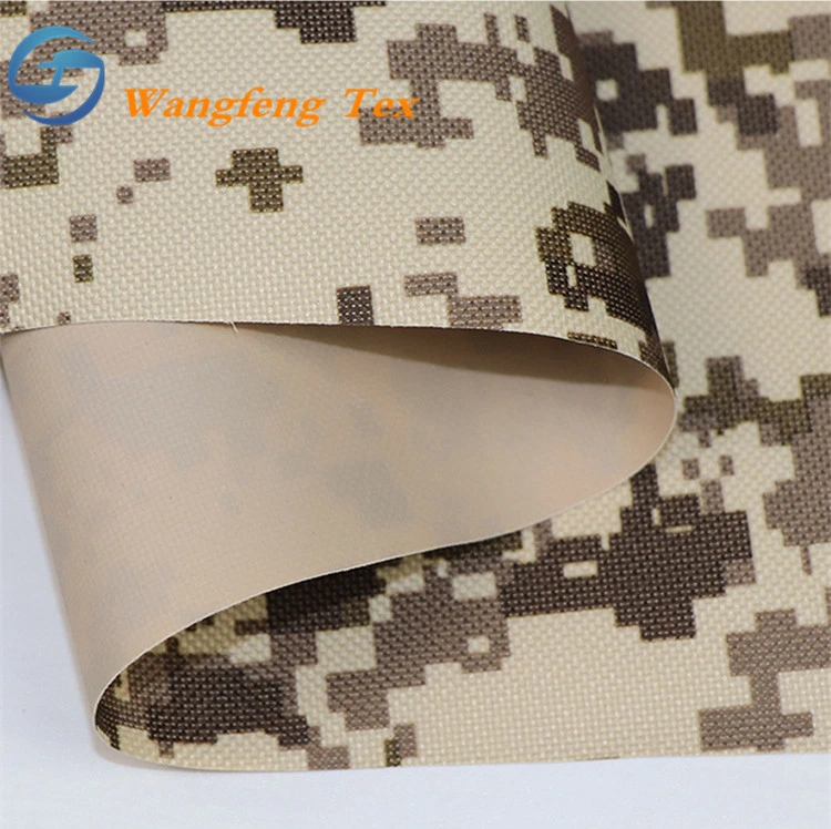 Ready Made Stock Camo Printed Polyester Nylon 600d/300d/450d PU/PE/PVC Coated Oxford Fabric for Tents and Bag