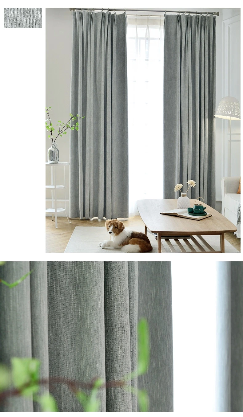 China Hotel Hospital Modern Window Curtains Sofa Blackout Decorative Curtain Cotton Fabric