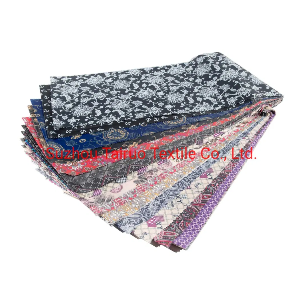 100% Polyester 88g Taffeta Printed Fabric for Garment Lining Fabric