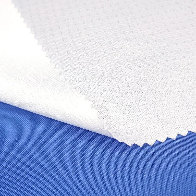 White 100% Polyester Sports Mesh Knitted Fabric for T-Shirt Sportswear Sublimation
