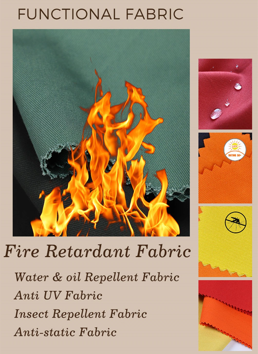Fire Retardant Blackout Fireproof Fiberglass Fire Curtains Material Acrylic Acid Coating Fiber Fabric