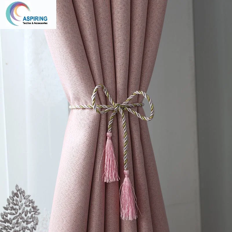 100% Polyester Linen Fabric Look Blackout Fabric for Curtain