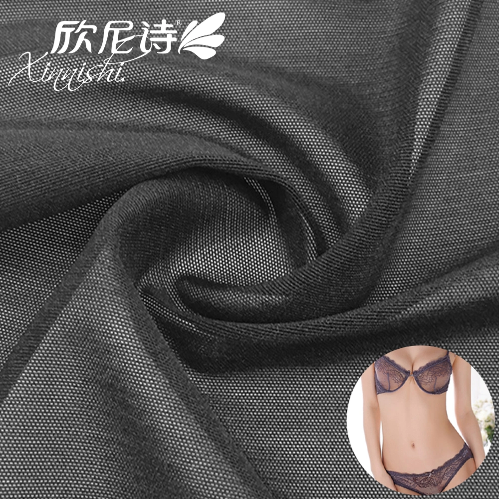 4 Way Stretch 93% Polyester 7% Spandex Knitted Lingerie Mesh Fabric