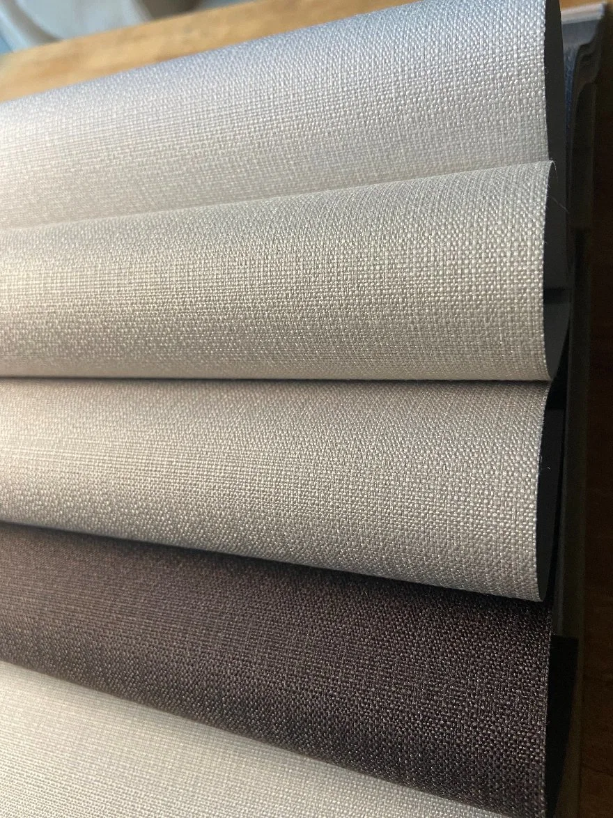 100% Polyester Blackout Roller Blinds for Interior Home Office, PVC Fabric