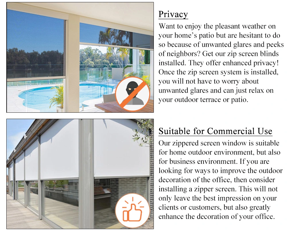 2-20% Discount Modern Curtains Outdoor Zip Screen Motorized Roller Blinds for Window