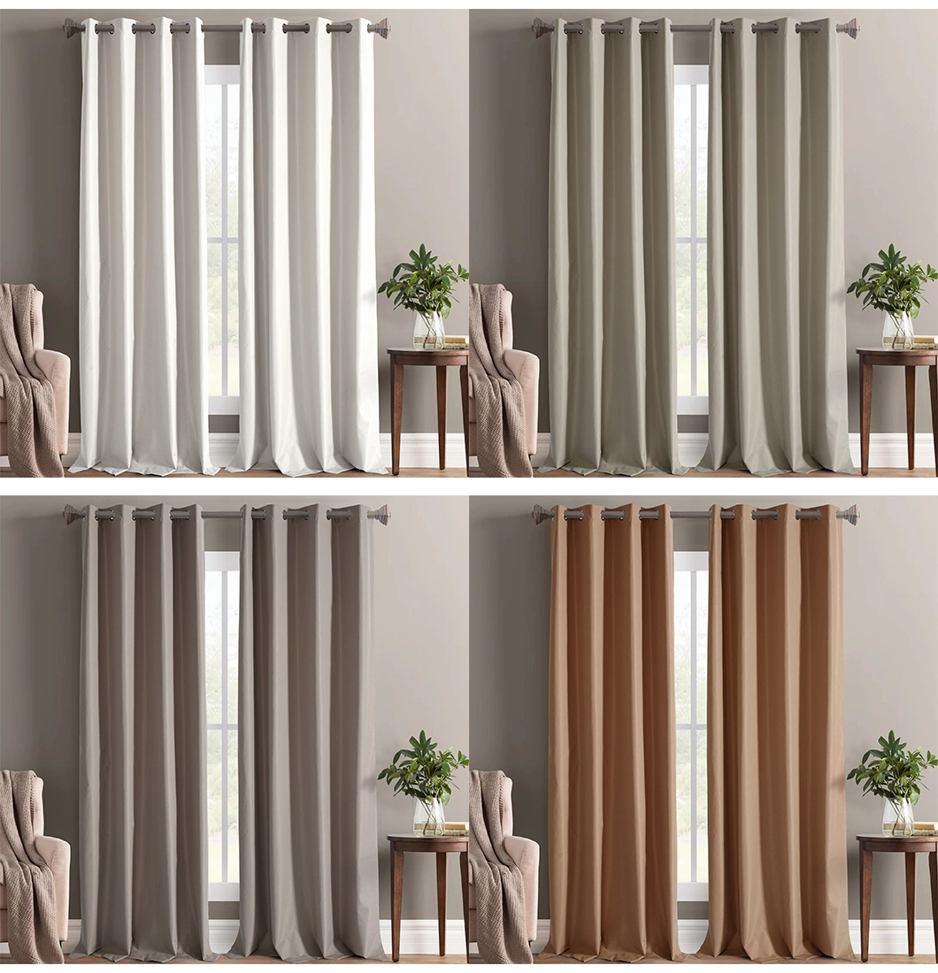 Factory Wholesale High Quality Polyester 100% Blackout Window Door Curtains for Living Room Bedroom